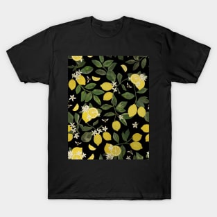 Lemon Demon Flowers Pattern T-Shirt